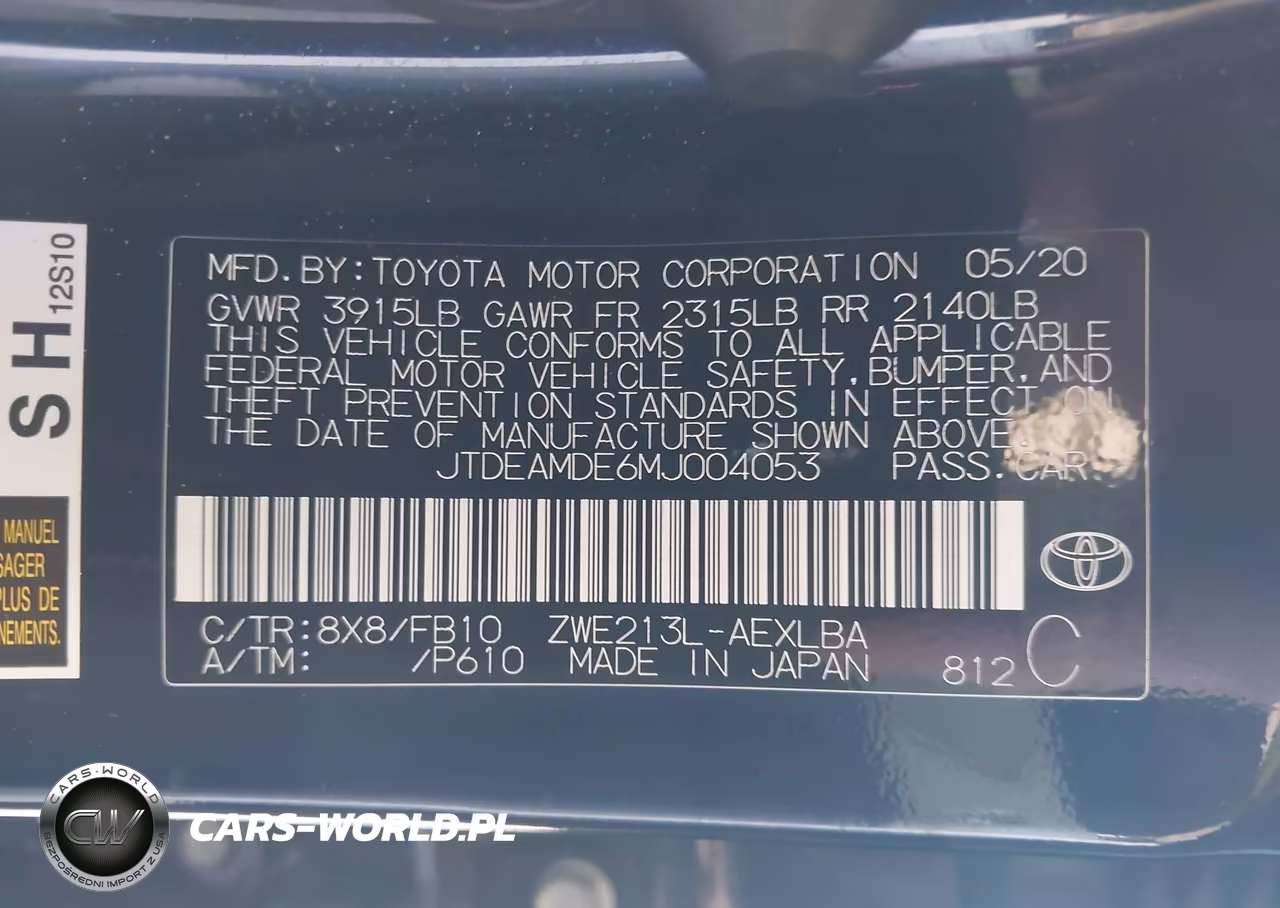 2021 Toyota Corolla Hybrid Le VIN:JTDEAMDE6MJ004053 - 9