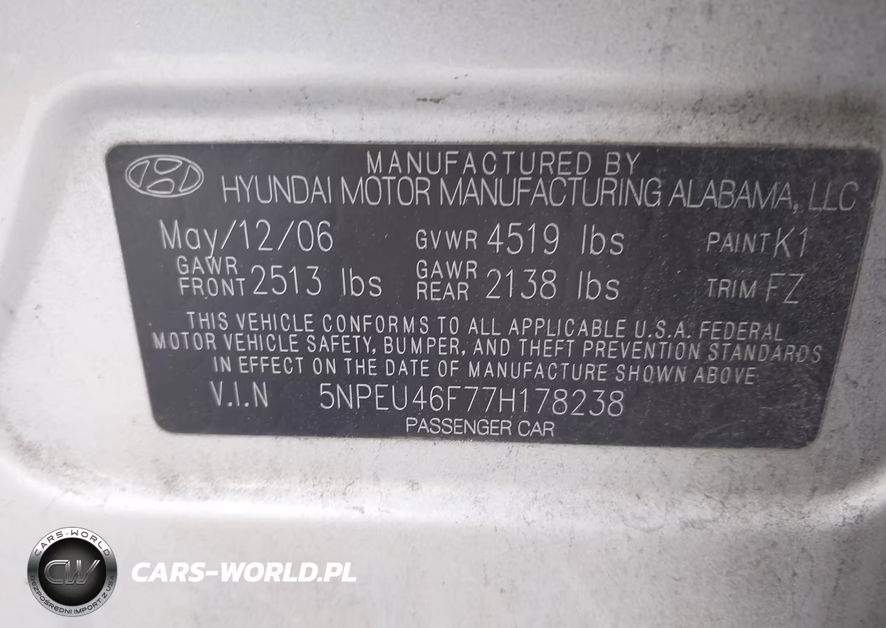 2007 Hyundai Sonata Limited-Se V6 VIN:5NPEU46F77H178238 - 9