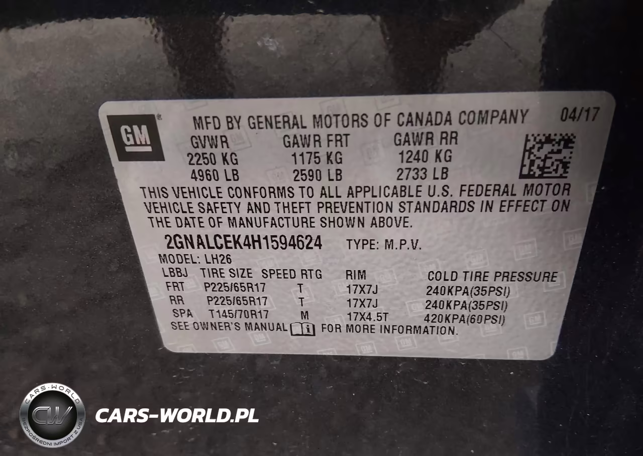 2017 Chevrolet Equinox Lt VIN:2GNALCEK4H1594624 - 9