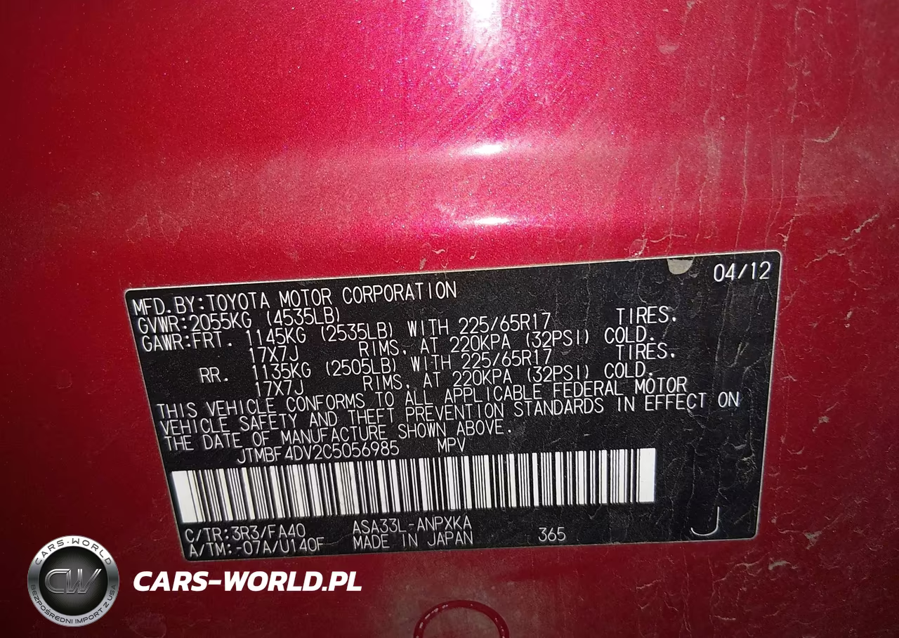 2012 Toyota Rav4 VIN:JTMBF4DV2C5056985 - 9