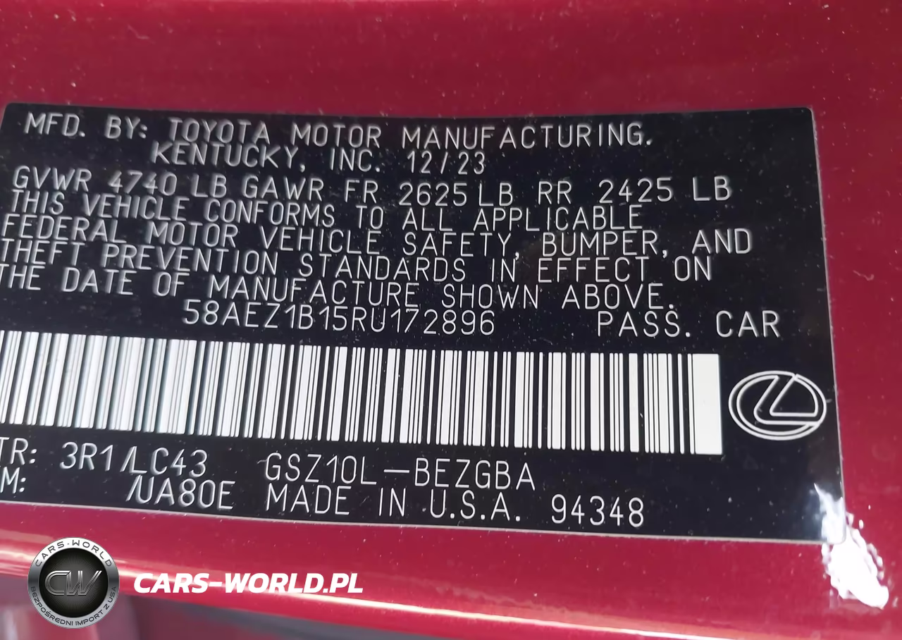 2024 Lexus Es 350 Luxury VIN:58AEZ1B15RU172896 - 9