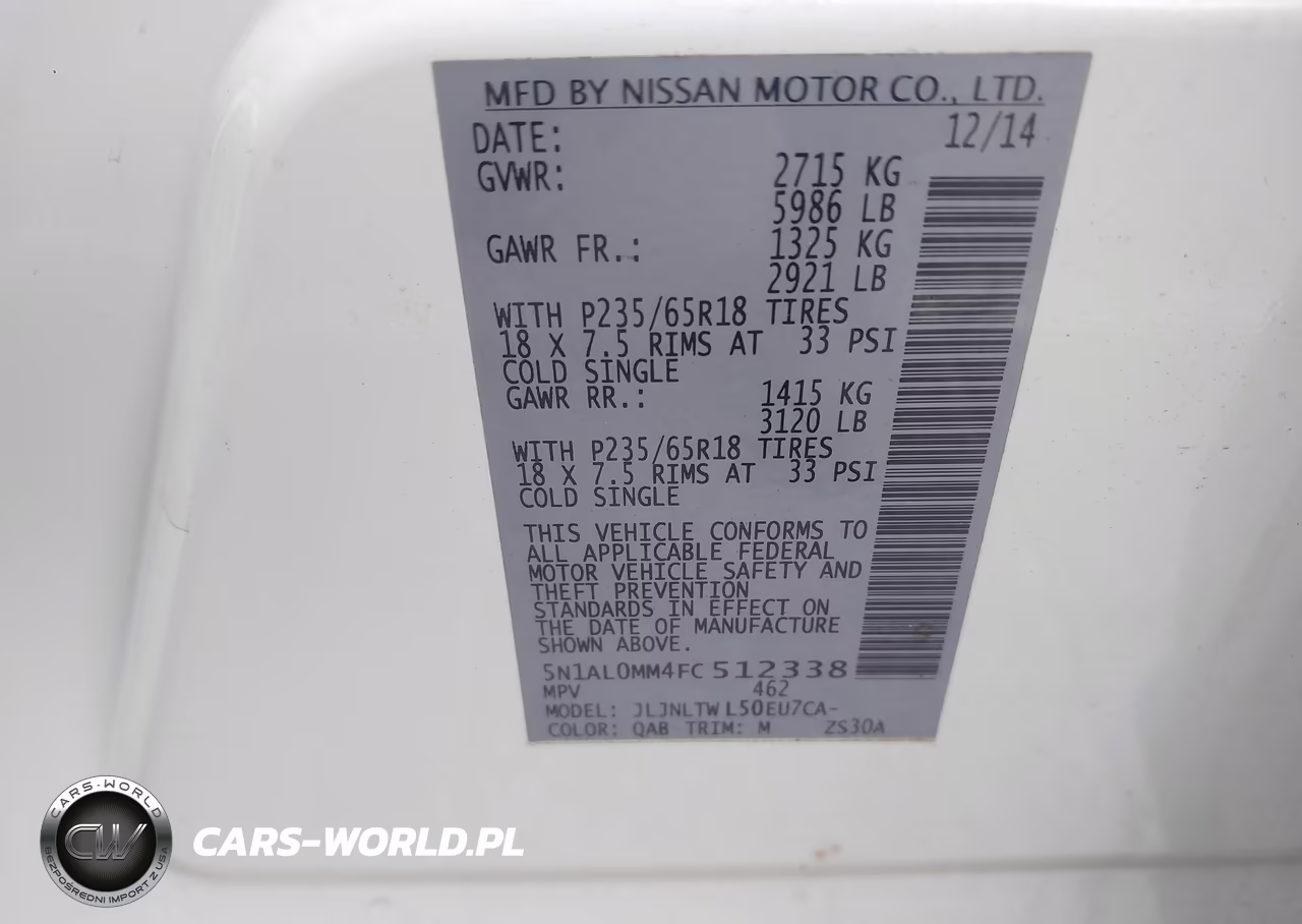 2015 Infiniti Qx60 VIN:5N1AL0MM4FC512338 - 9