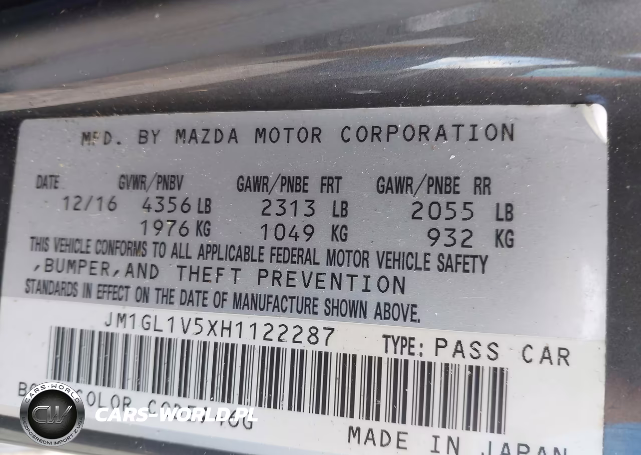 2017 Mazda Mazda6 Touring VIN:JM1GL1V5XH1122287 - 9