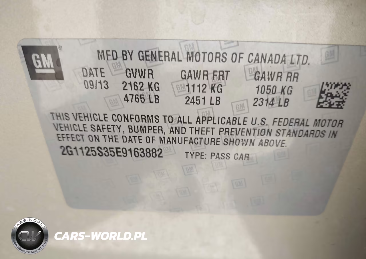 2014 Chevrolet Impala 2Lt VIN:2G1125S35E9163882 - 9