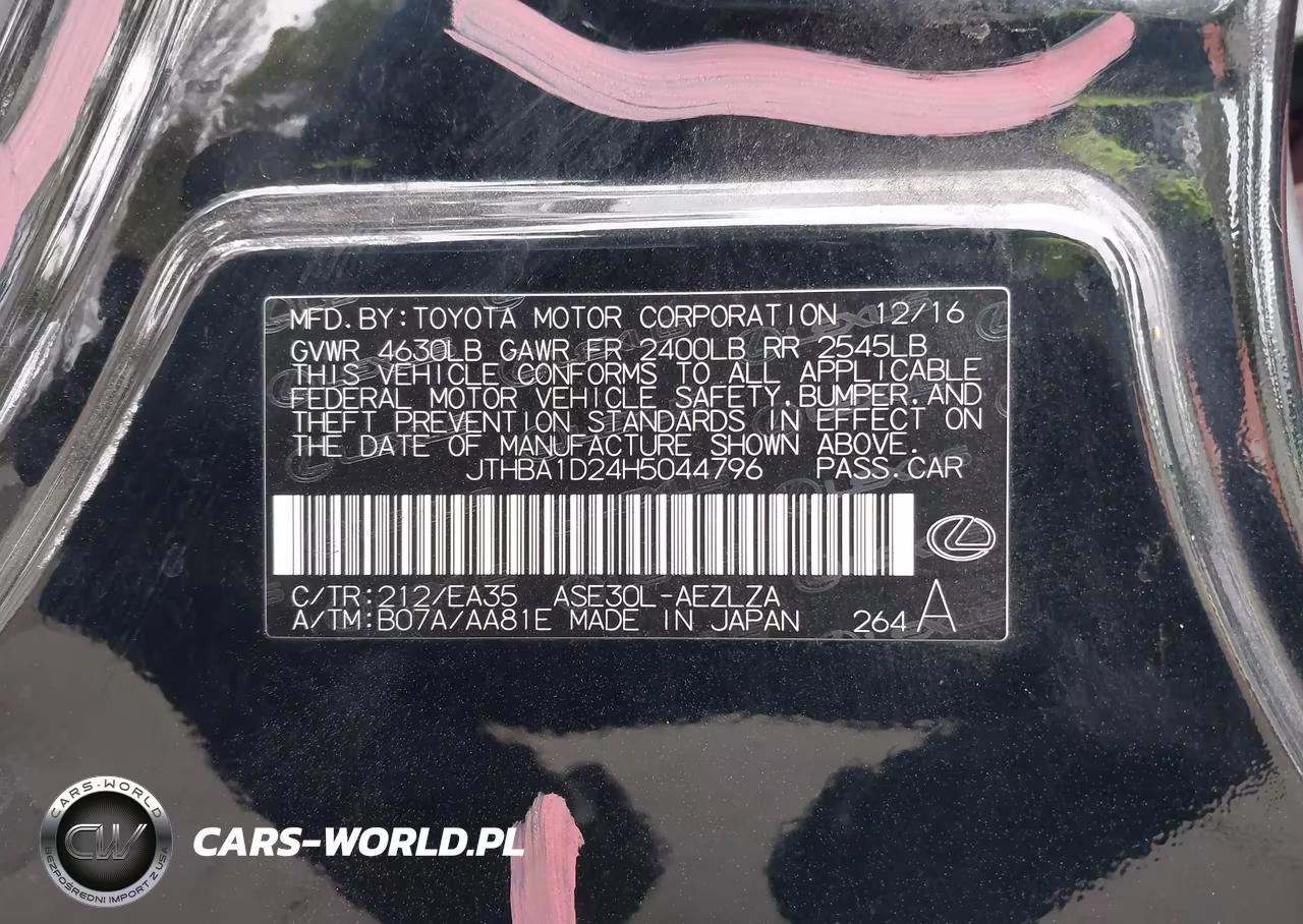 2017 Lexus Is 200T VIN:JTHBA1D24H5044796 - 9