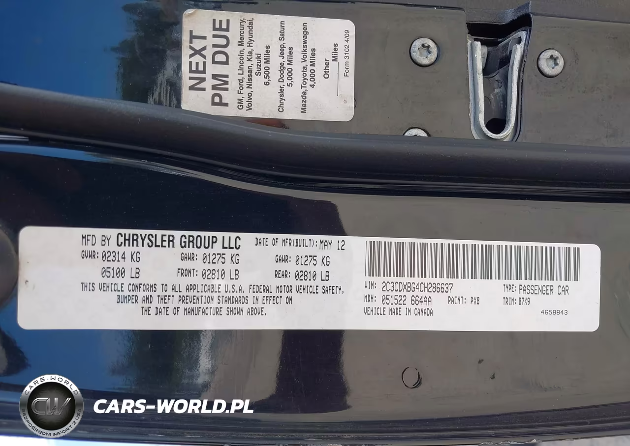2012 Dodge Charger Se VIN:2C3CDXBG4CH286637 - 9