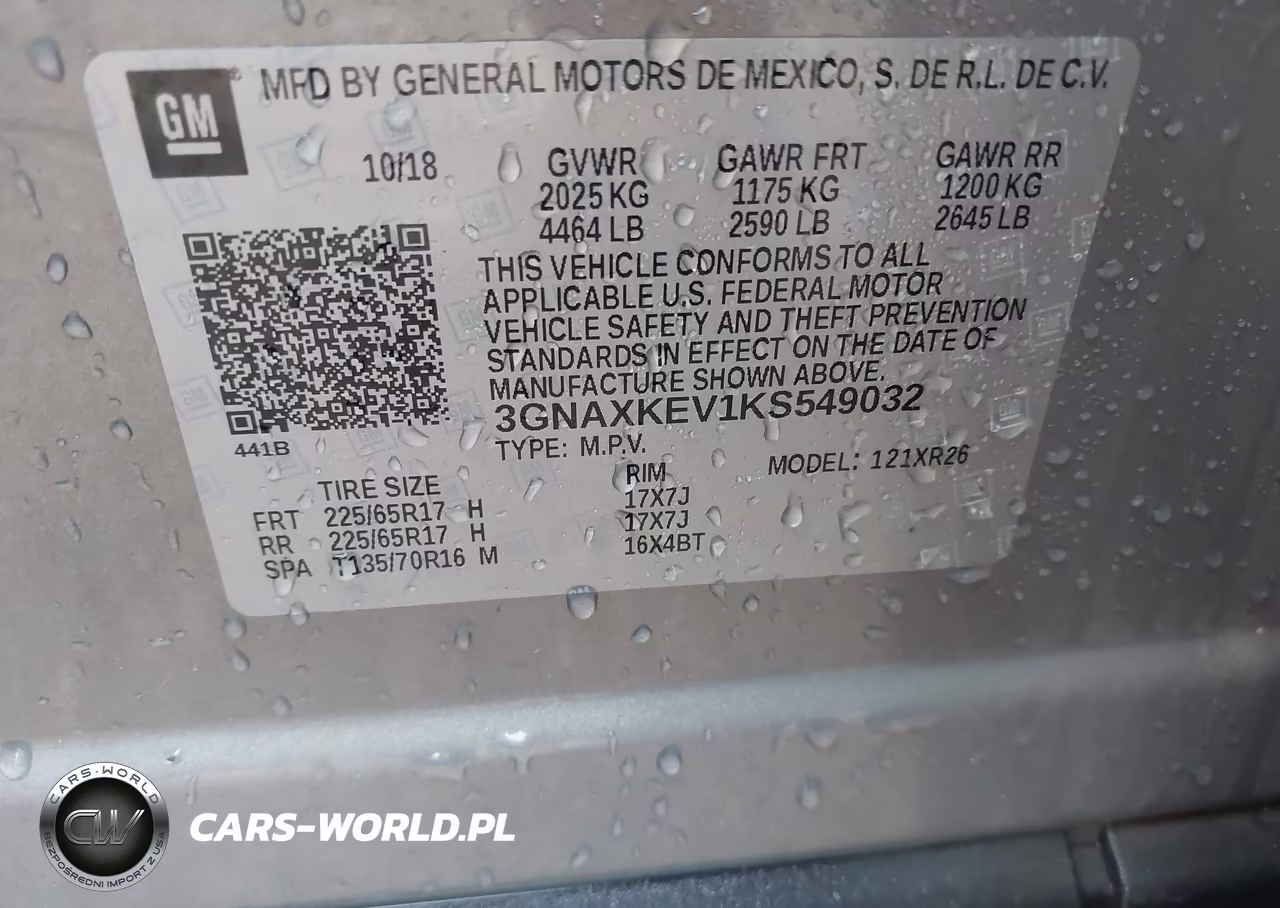 2019 Chevrolet Equinox Lt VIN:3GNAXKEV1KS549032 - 9