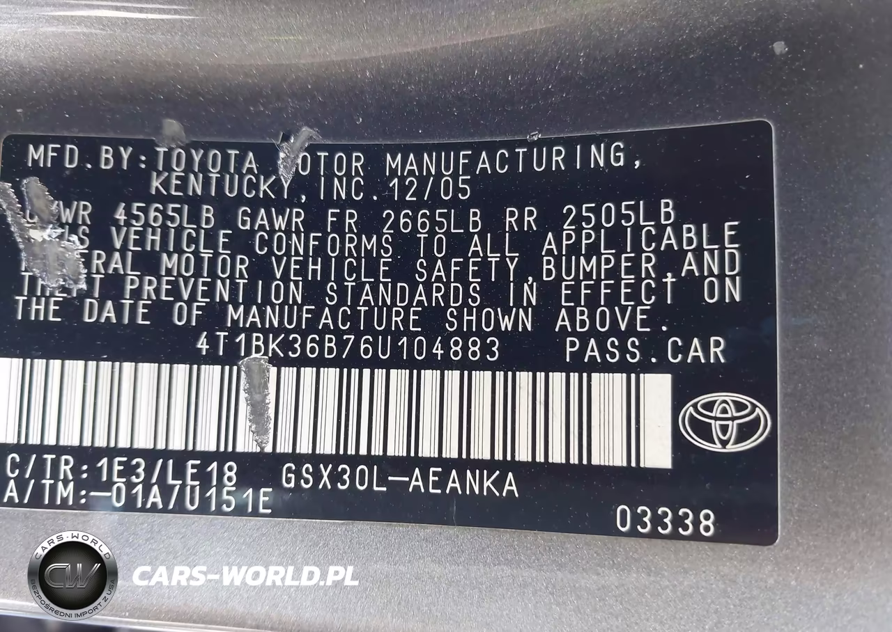 2006 Toyota Avalon Touring VIN:4T1BK36B76U104883 - 9