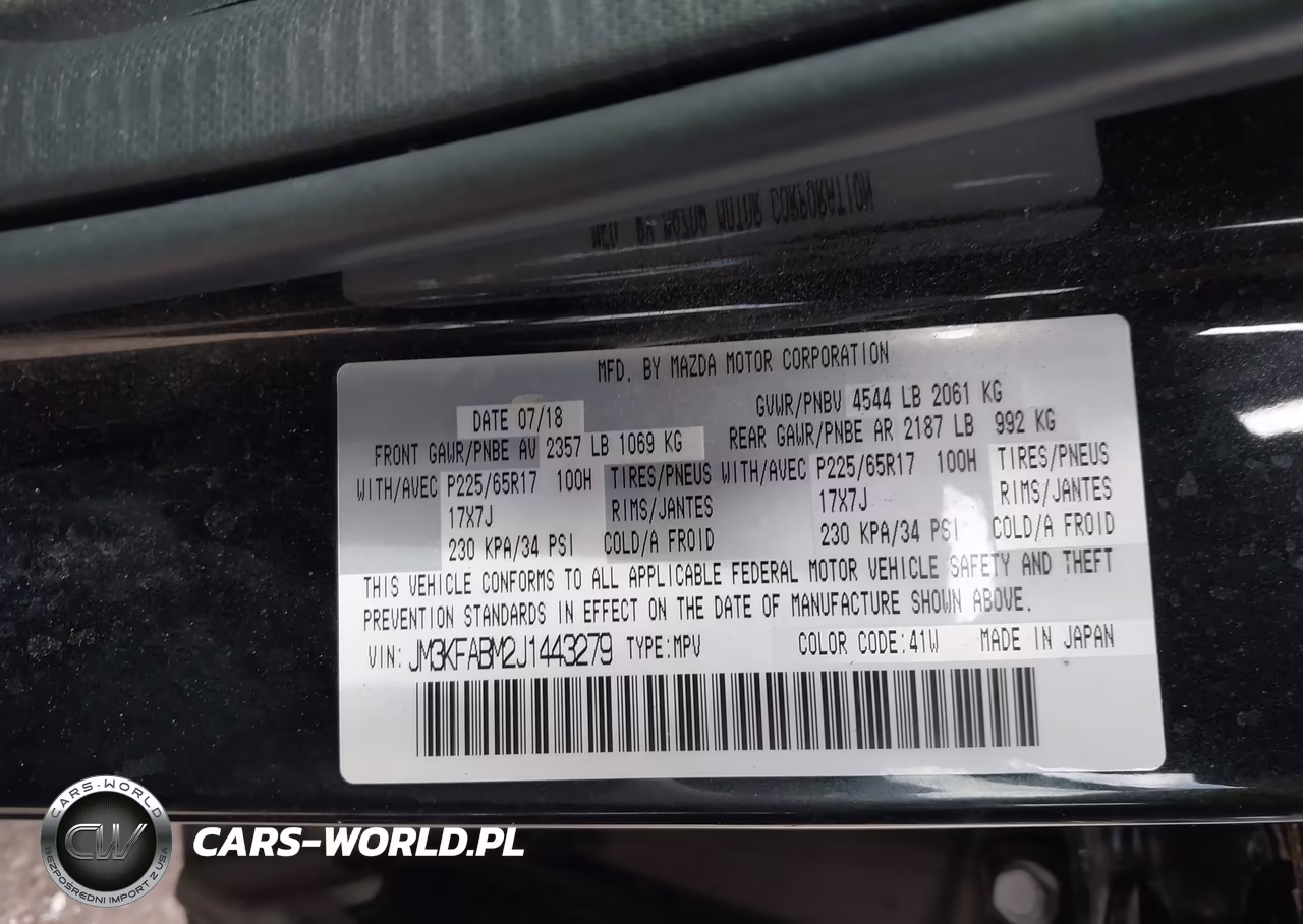 2018 Mazda Cx-5 Sport VIN:JM3KFABM2J1443279 - 9