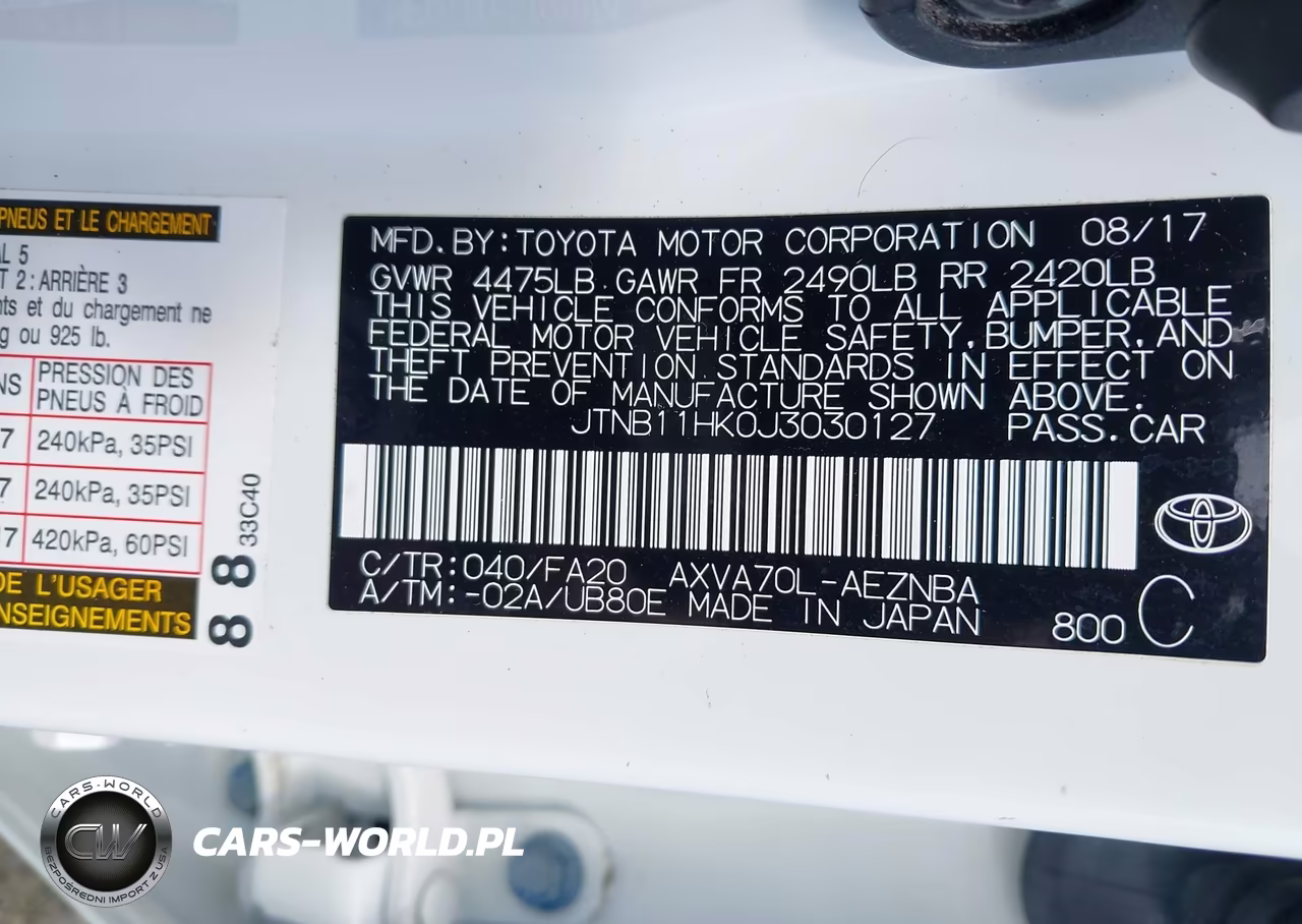 2018 Toyota Camry Le VIN:JTNB11HK0J3030127 - 9