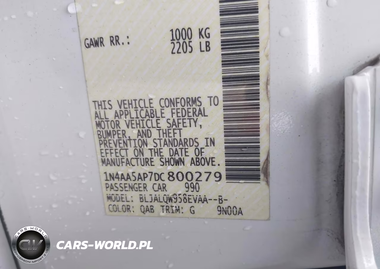 2013 Nissan Maxima 3.5 S VIN:1N4AA5AP7DC800279 - 9