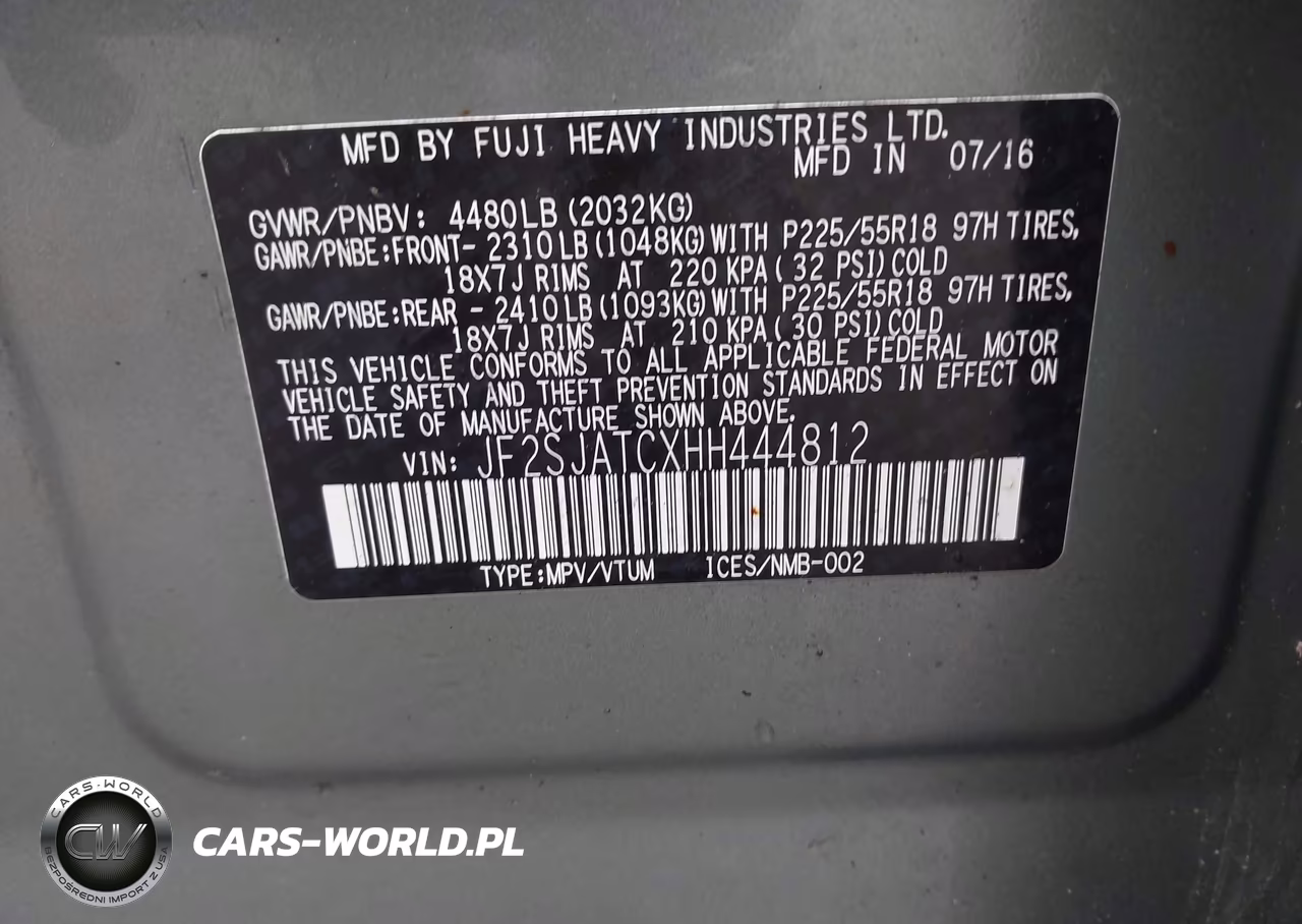 2017 Subaru Forester 2.5I Touring VIN:JF2SJATCXHH444812 - 9