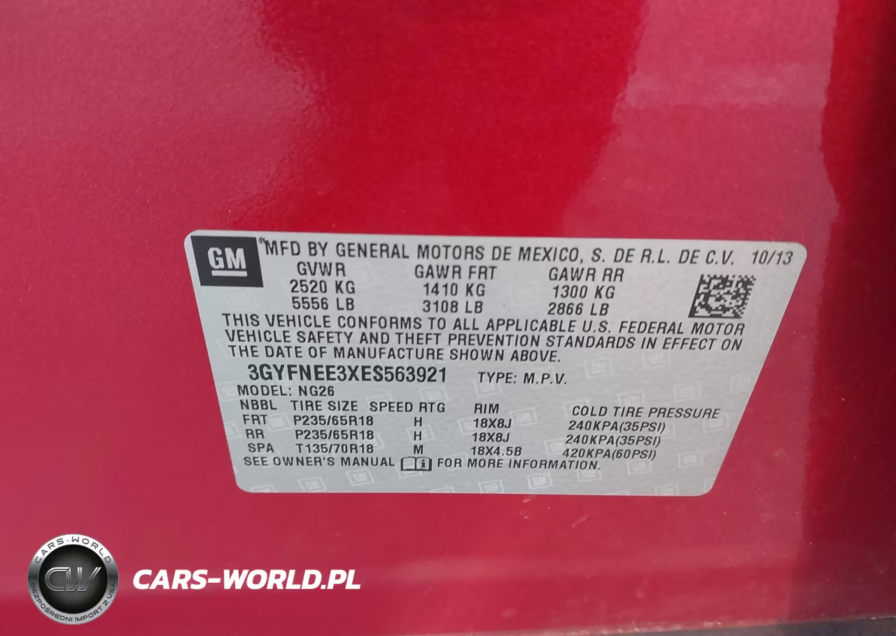 2014 Cadillac Srx Luxury Collection VIN:3GYFNEE3XES563921 - 9