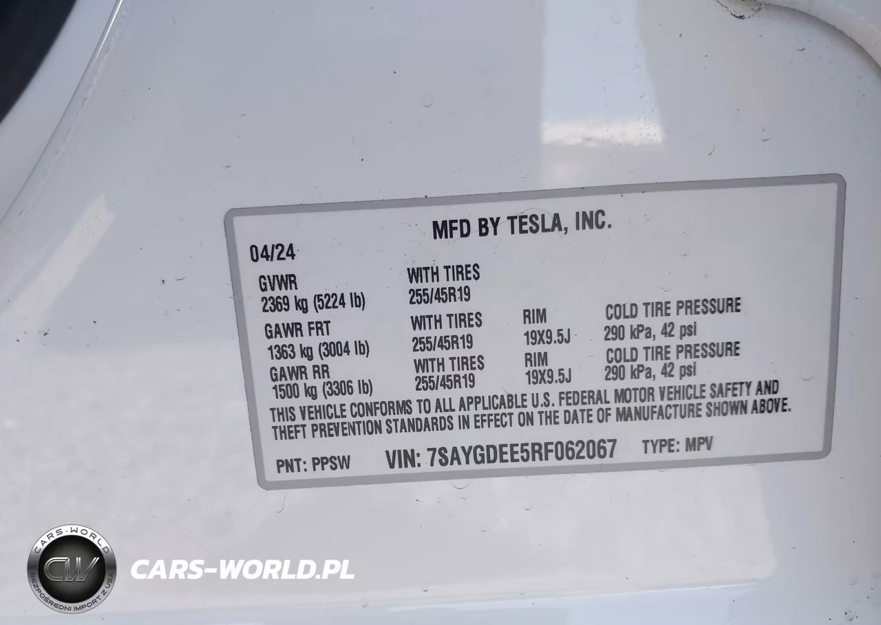 2024 Tesla Model Y Long Range Dual Motor All-Wheel Drive VIN:7SAYGDEE5RF062067 - 9