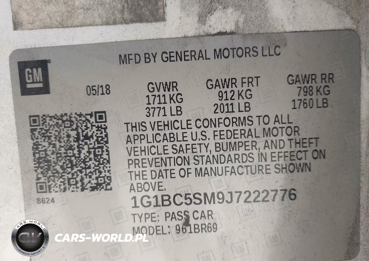 2018 Chevrolet Cruze Ls Auto VIN:1G1BC5SM9J7222776 - 9
