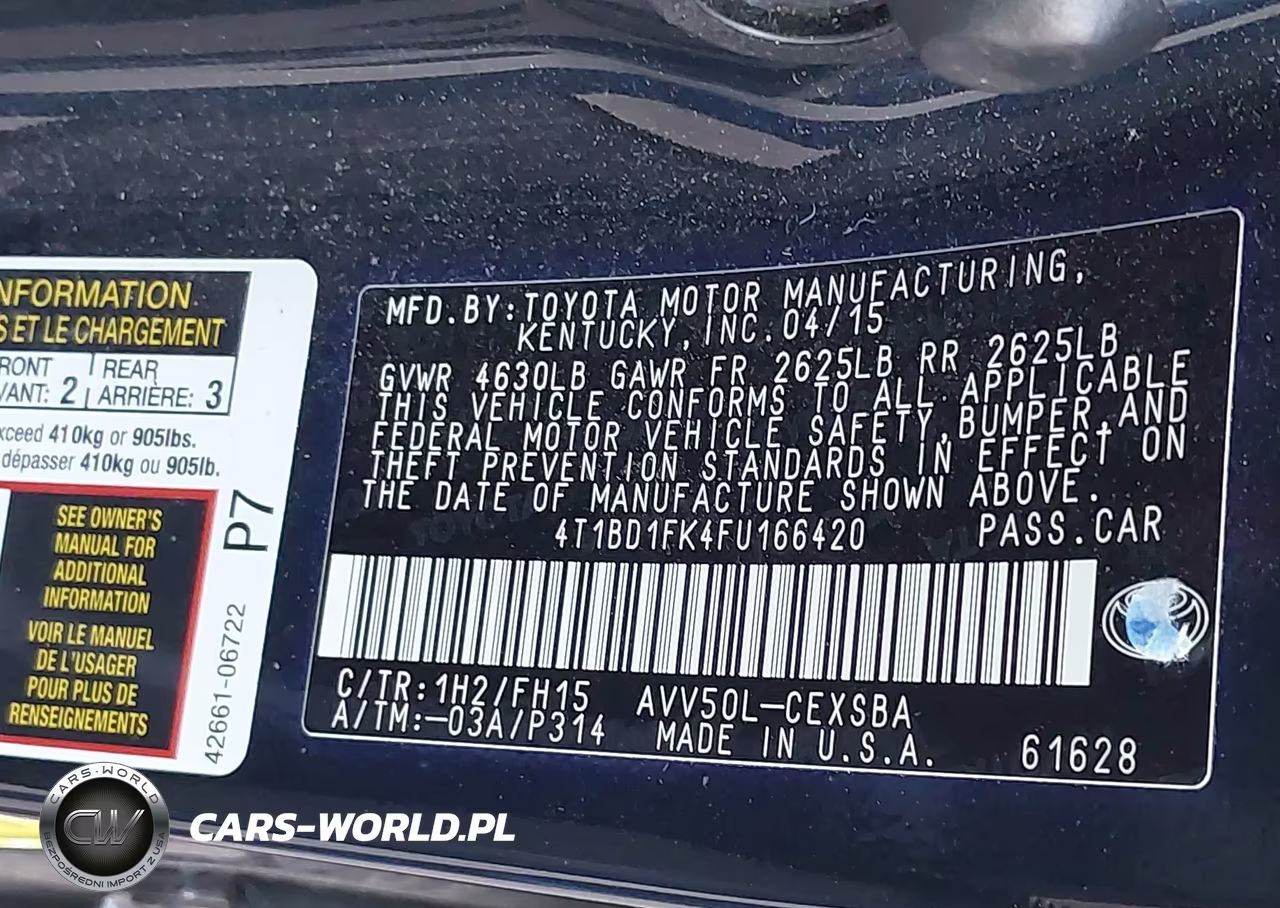 2015 Toyota Camry Hybrid Se VIN:4T1BD1FK4FU166420 - 8