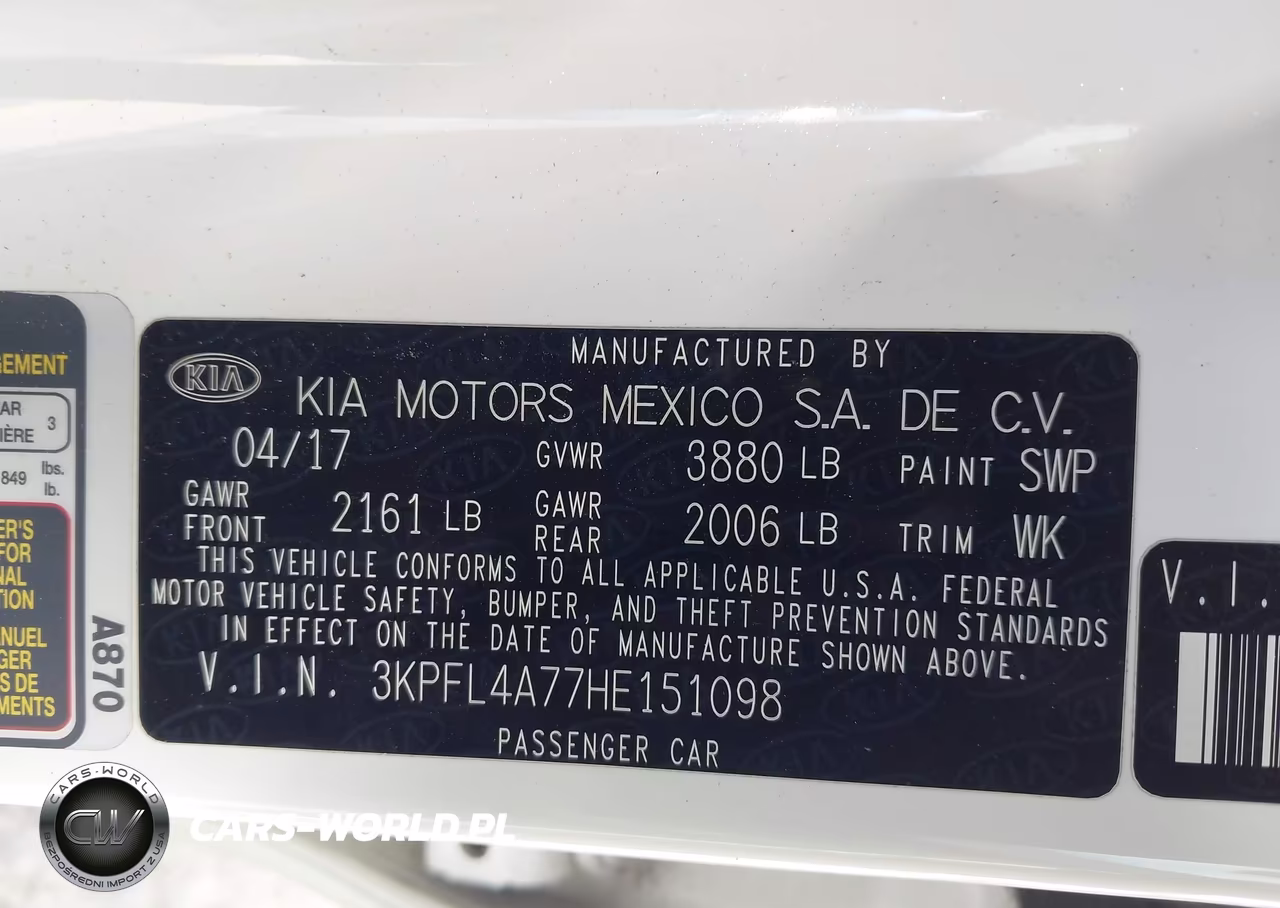 2017 Kia Forte Lx VIN:3KPFL4A77HE151098 - 9