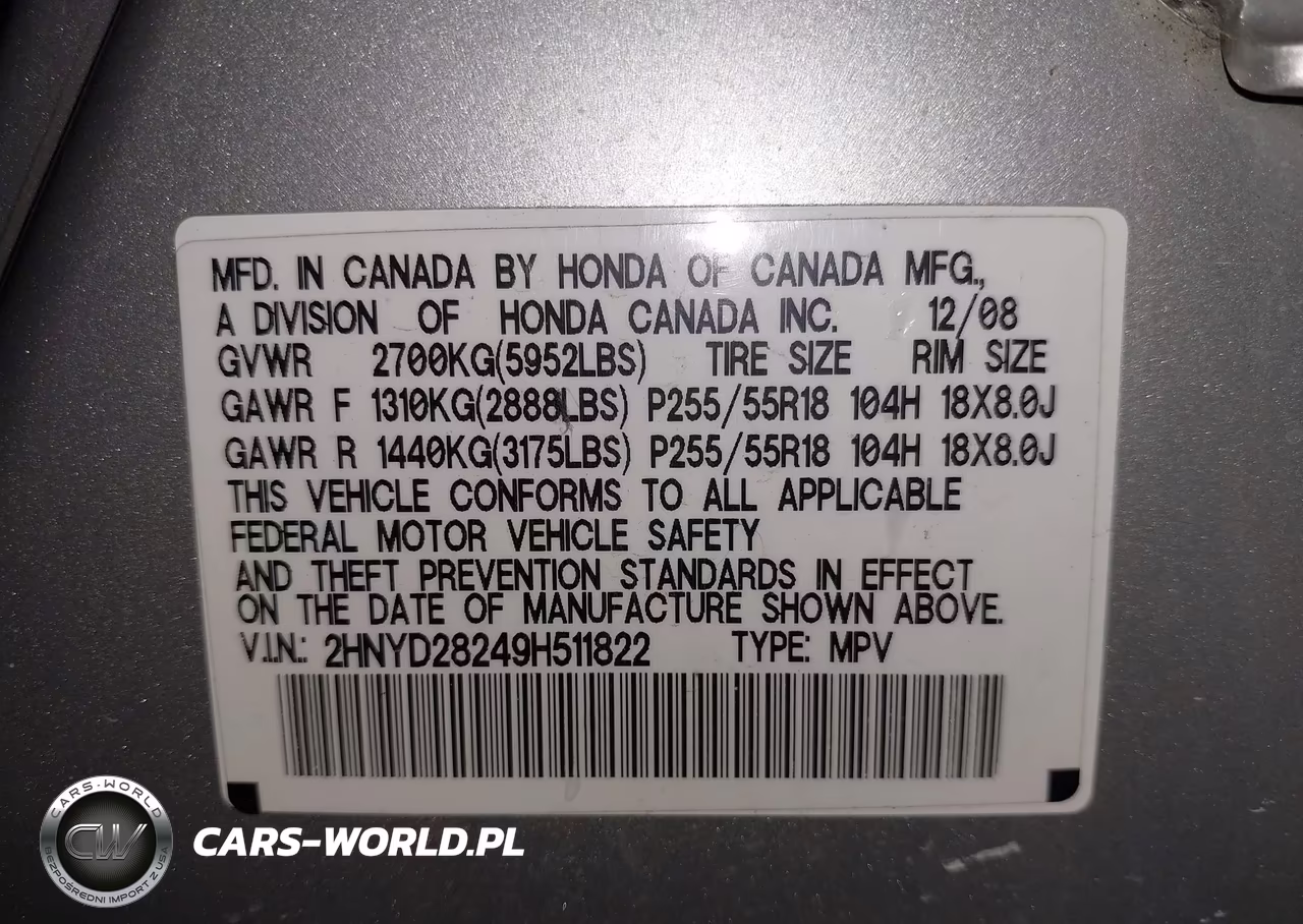 2009 Acura Mdx VIN:2HNYD28249H511822 - 9