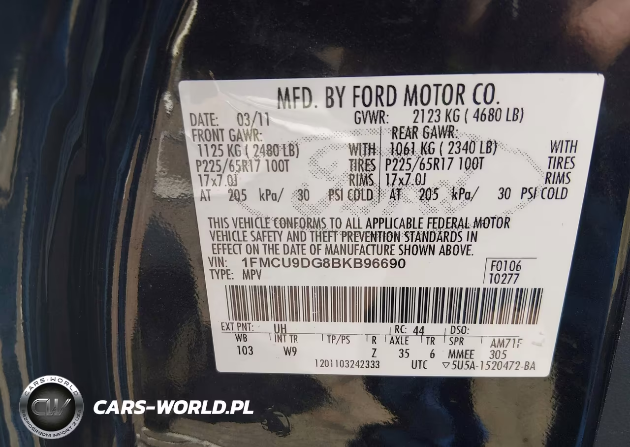 2011 Ford Escape Xlt VIN:1FMCU9DG8BKB96690 - 9