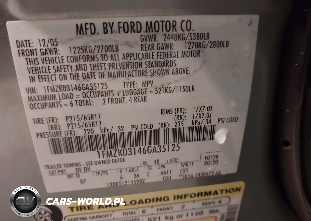 2006 Ford Freestyle Limited VIN:1FMZK03146GA35125 - 9