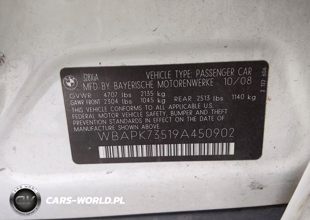 2009 BMW 328I xDrive VIN:WBAPK73519A450902 - 9