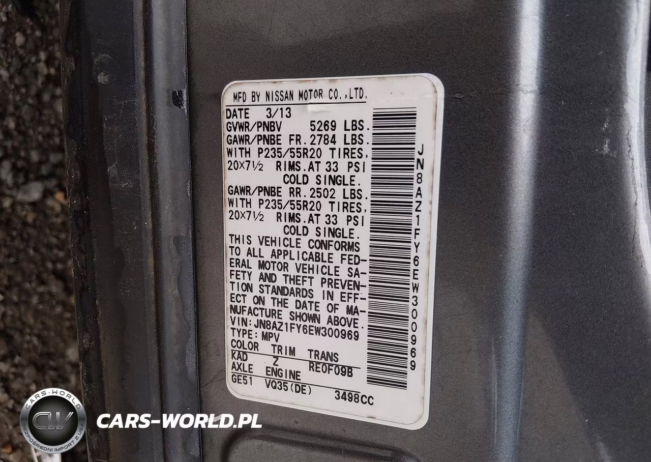 2014 Nissan Murano Crosscabriolet VIN:JN8AZ1FY6EW300969 - 9