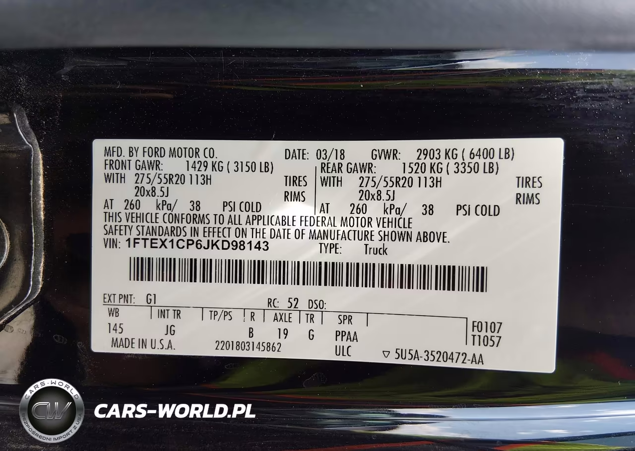 2018 Ford F-150 Xl VIN:1FTEX1CP6JKD98143 - 9