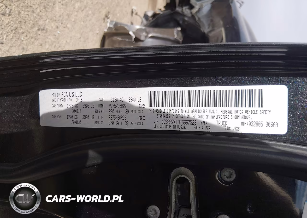 2015 Ram 1500 Express VIN:1C6RR7KT9FS667523 - 9
