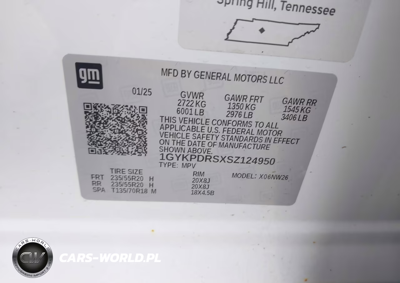 2025 Cadillac Xt6 Awd Premium Luxury VIN:1GYKPDRSXSZ124950 - 9