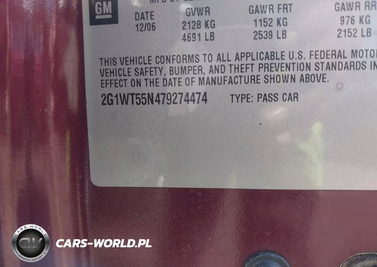 2007 Chevrolet Impala Lt VIN:2G1WT55N479274474 - 9