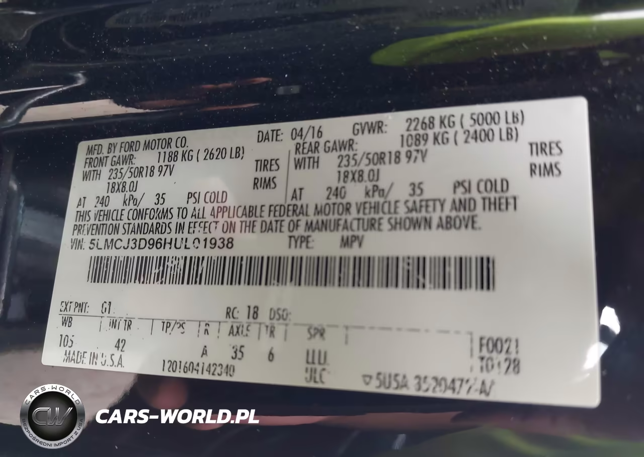 2017 Lincoln Mkc Reserve VIN:5LMCJ3D96HUL01938 - 9