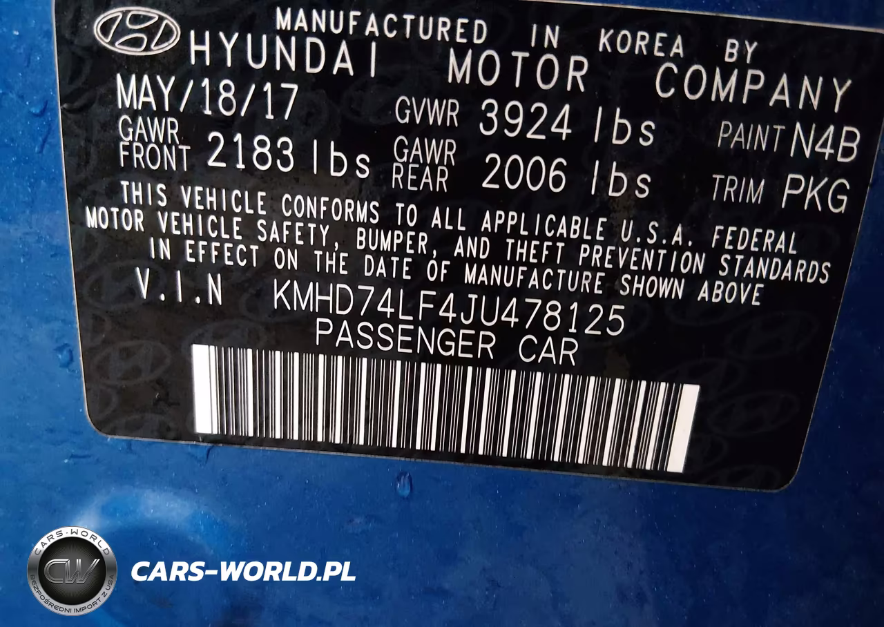 2018 Hyundai Elantra Se VIN:KMHD74LF4JU478125 - 9