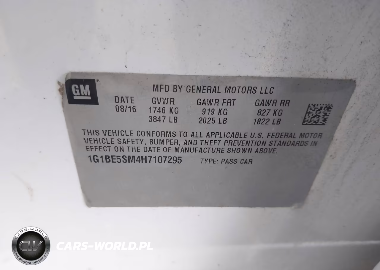 2017 Chevrolet Cruze Lt Auto VIN:1G1BE5SM4H7107295 - 9