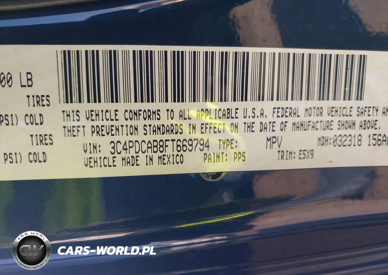 2015 Dodge Journey American Value Pkg VIN:3C4PDCAB8FT669794 - 9