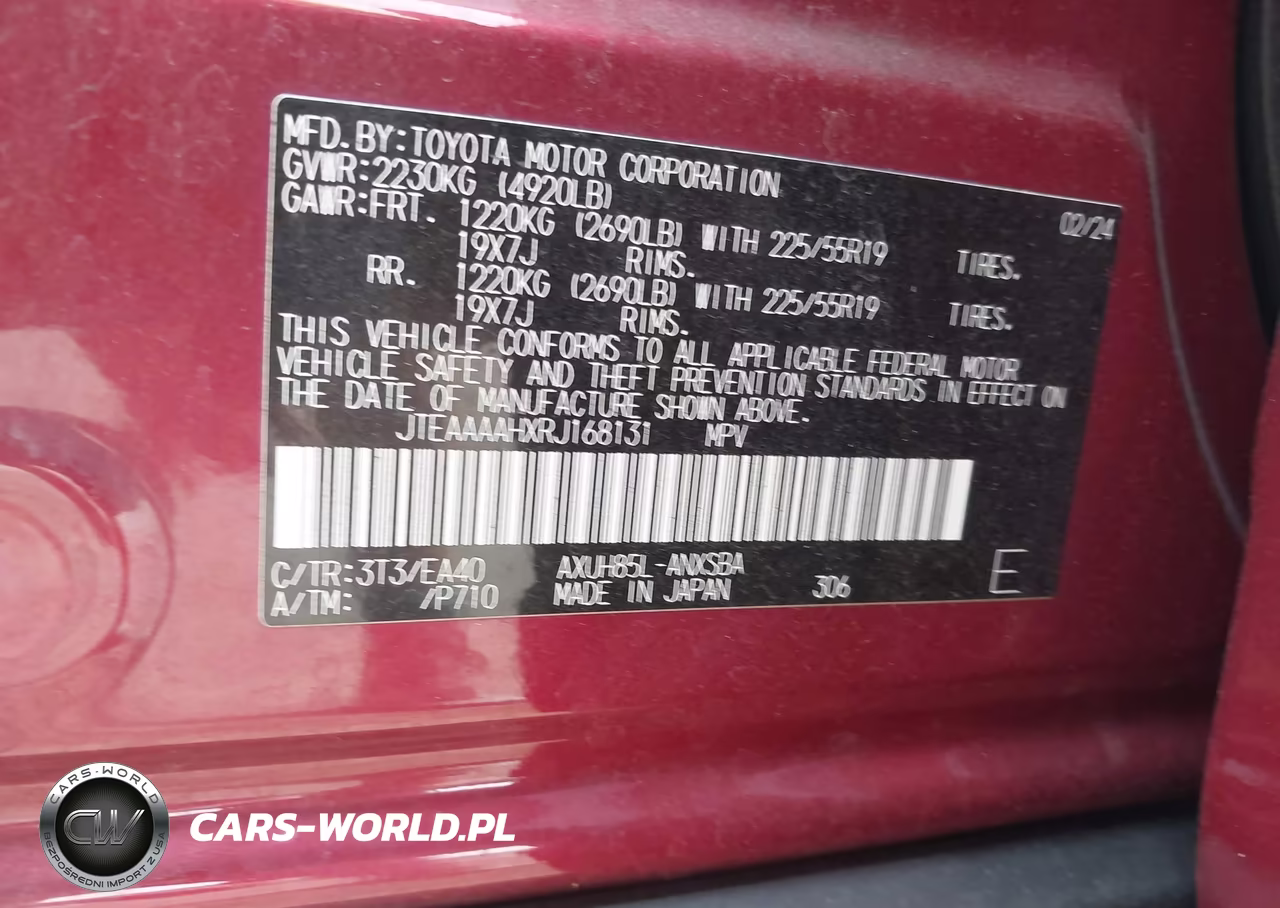 2024 Toyota Venza Limited VIN:JTEAAAAHXRJ168131 - 9