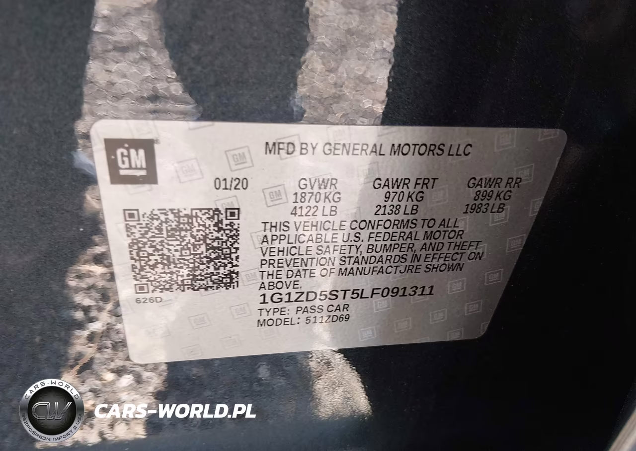 2020 Chevrolet Malibu Fwd Lt VIN:1G1ZD5ST5LF091311 - 9