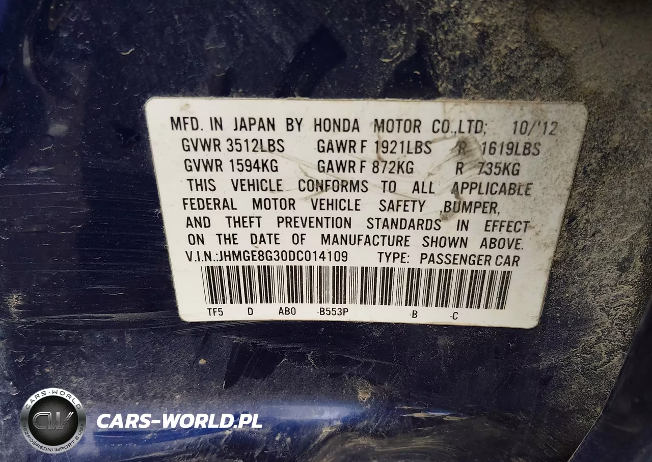 2013 Honda Fit VIN:JHMGE8G30DC014109 - 9