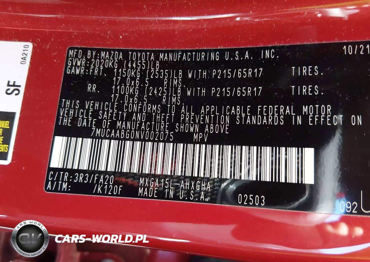 2022 Toyota Corolla Cross Le VIN:7MUCAABG0NV002075 - 9