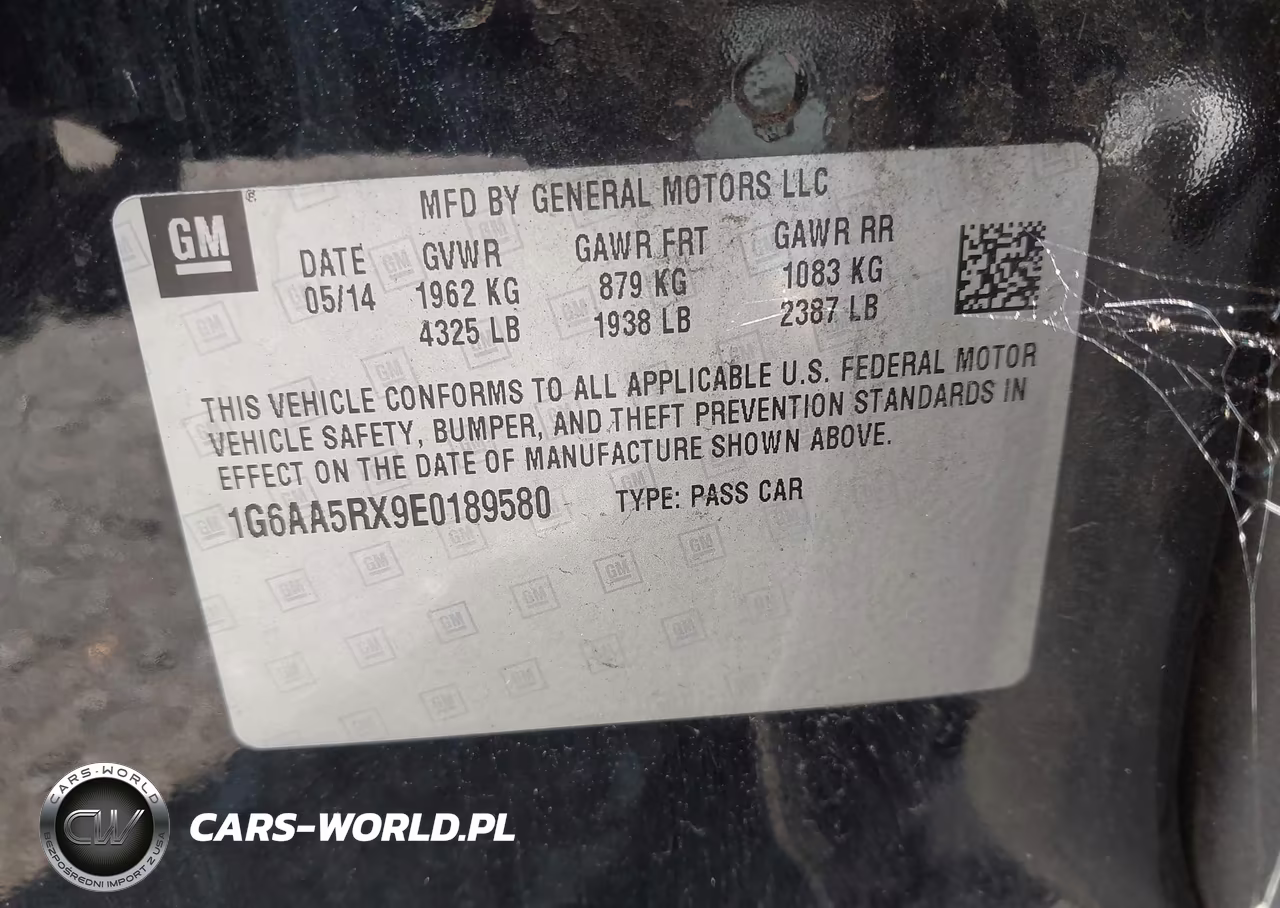 2014 Cadillac Ats Standard VIN:1G6AA5RX9E0189580 - 9