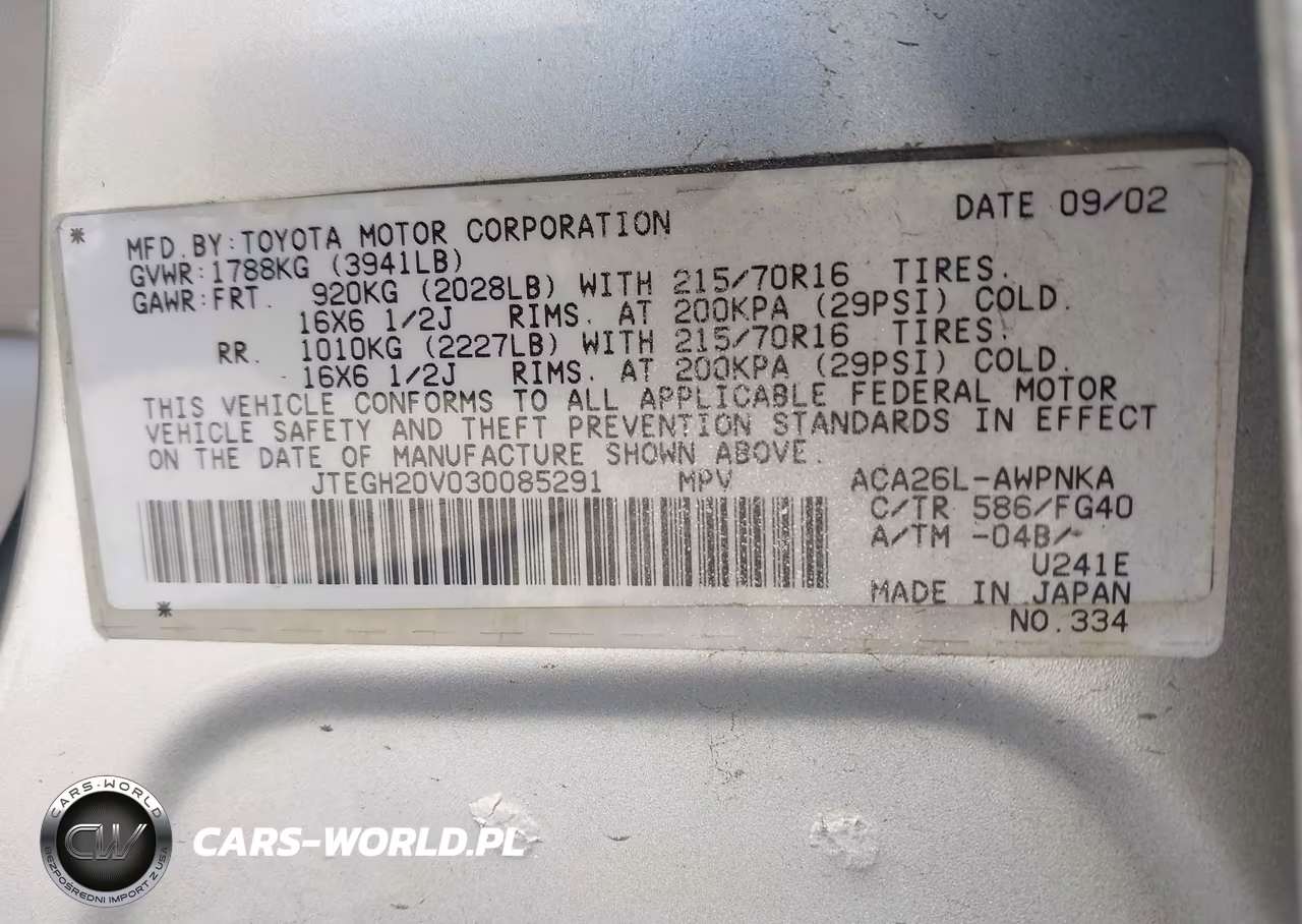 2003 Toyota Rav4 VIN:JTEGH20V030085291 - 9