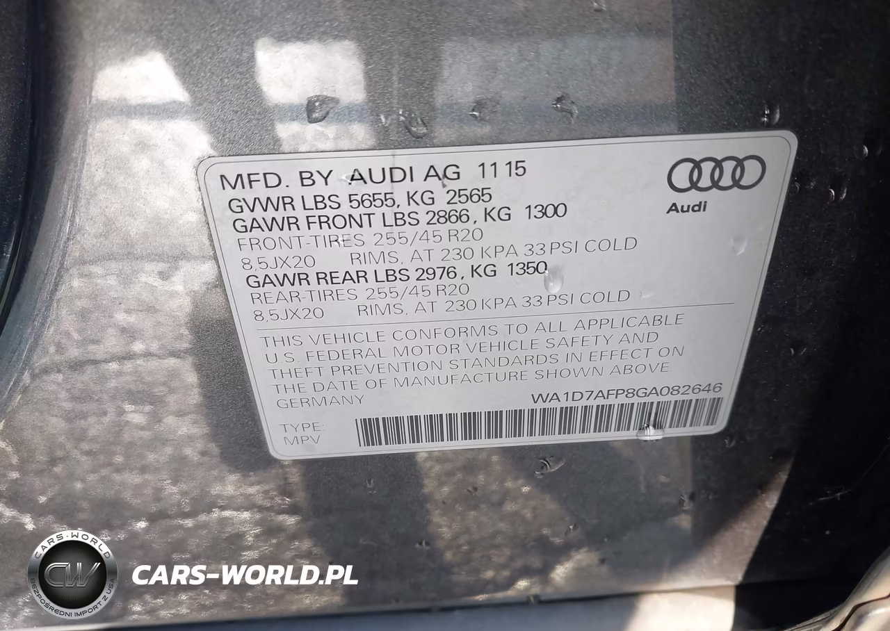 2016 Audi Q5 3.0T Premium Plus VIN:WA1D7AFP8GA082646 - 9