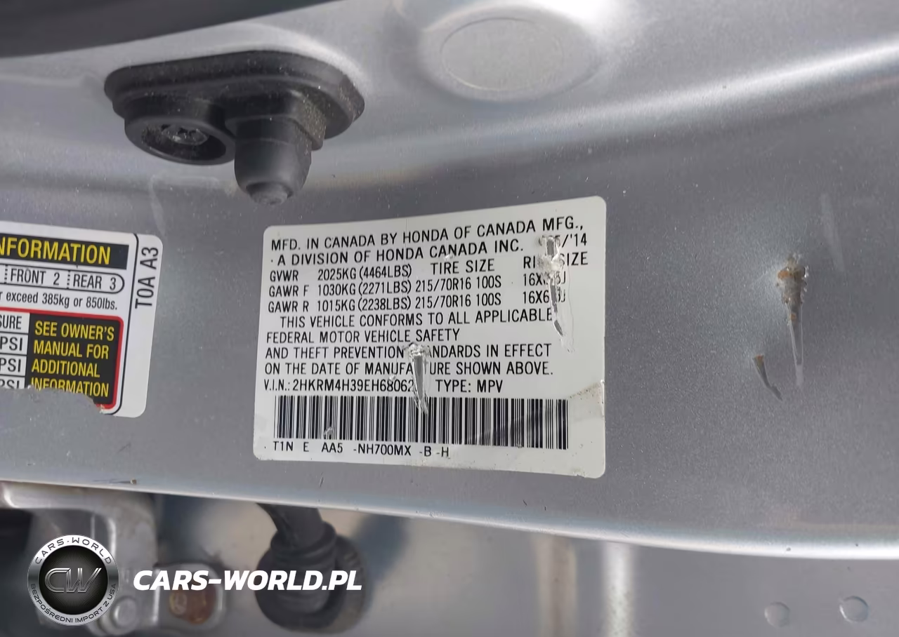 2014 Honda Cr-V Lx VIN:2HKRM4H39EH680623 - 9