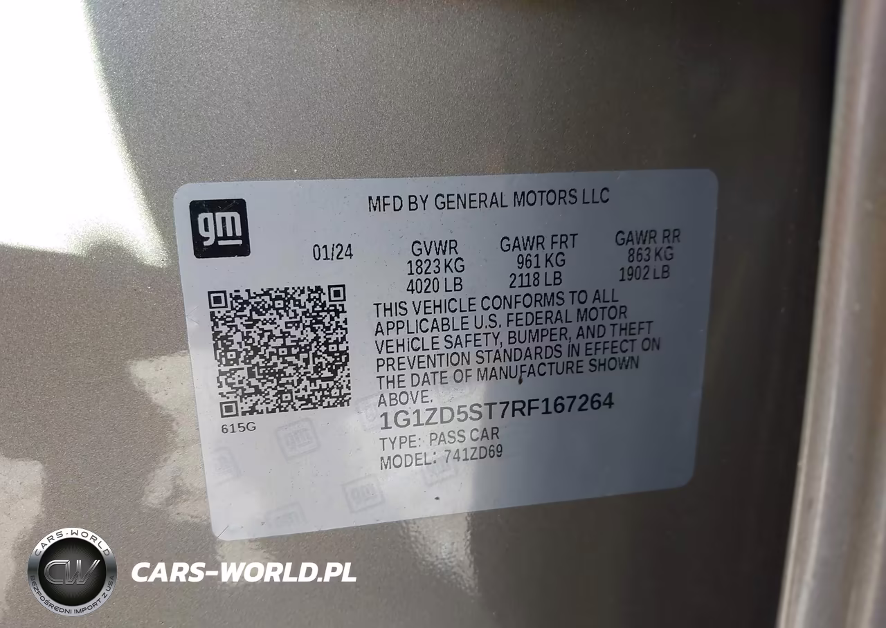 2024 Chevrolet Malibu Fwd 1Lt VIN:1G1ZD5ST7RF167264 - 9