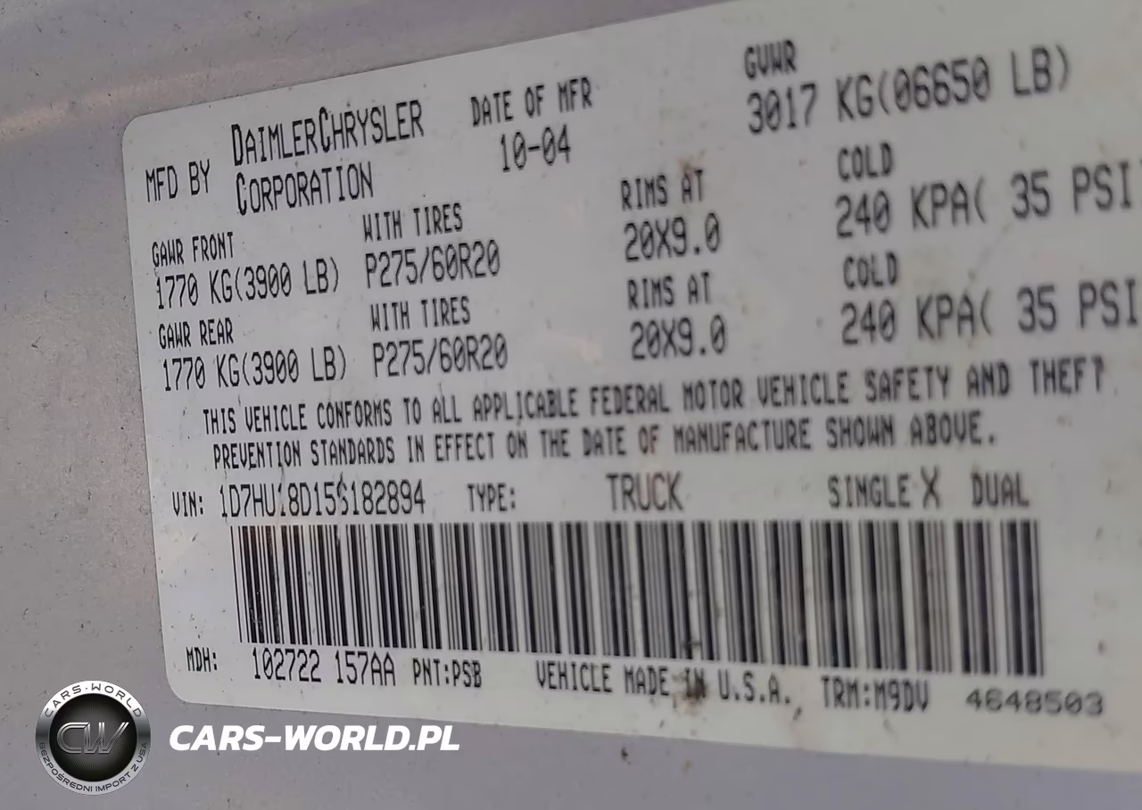 2005 Dodge Ram 1500 Slt-Laramie VIN:1D7HU18D15S182894 - 9
