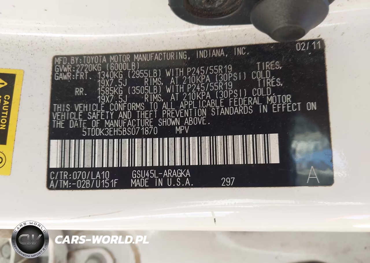 2011 Toyota Highlander Limited V6 VIN:5TDDK3EH5BS071870 - 9