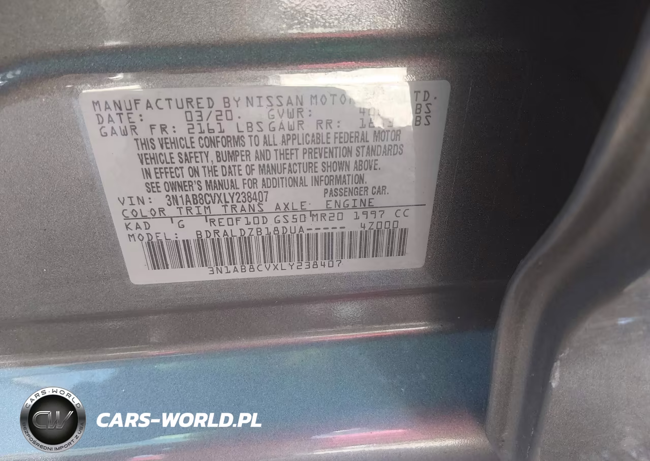 2020 Nissan Sentra Sv Xtronic Cvt VIN:3N1AB8CVXLY238407 - 9