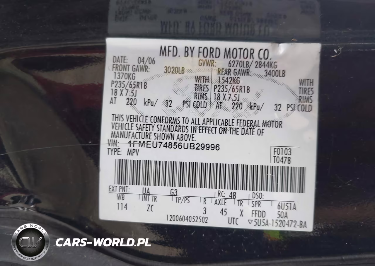 2006 Ford Explorer Eddie Bauer VIN:1FMEU74856UB29996 - 9