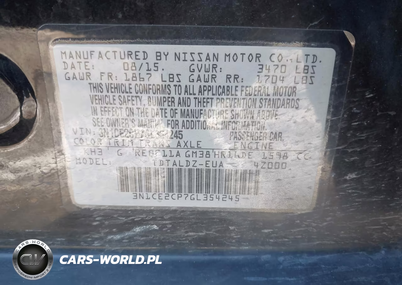 2016 Nissan Versa Note S (Sr)-S Plus-Sl-Sr-Sv VIN:3N1CE2CP7GL354245 - 9
