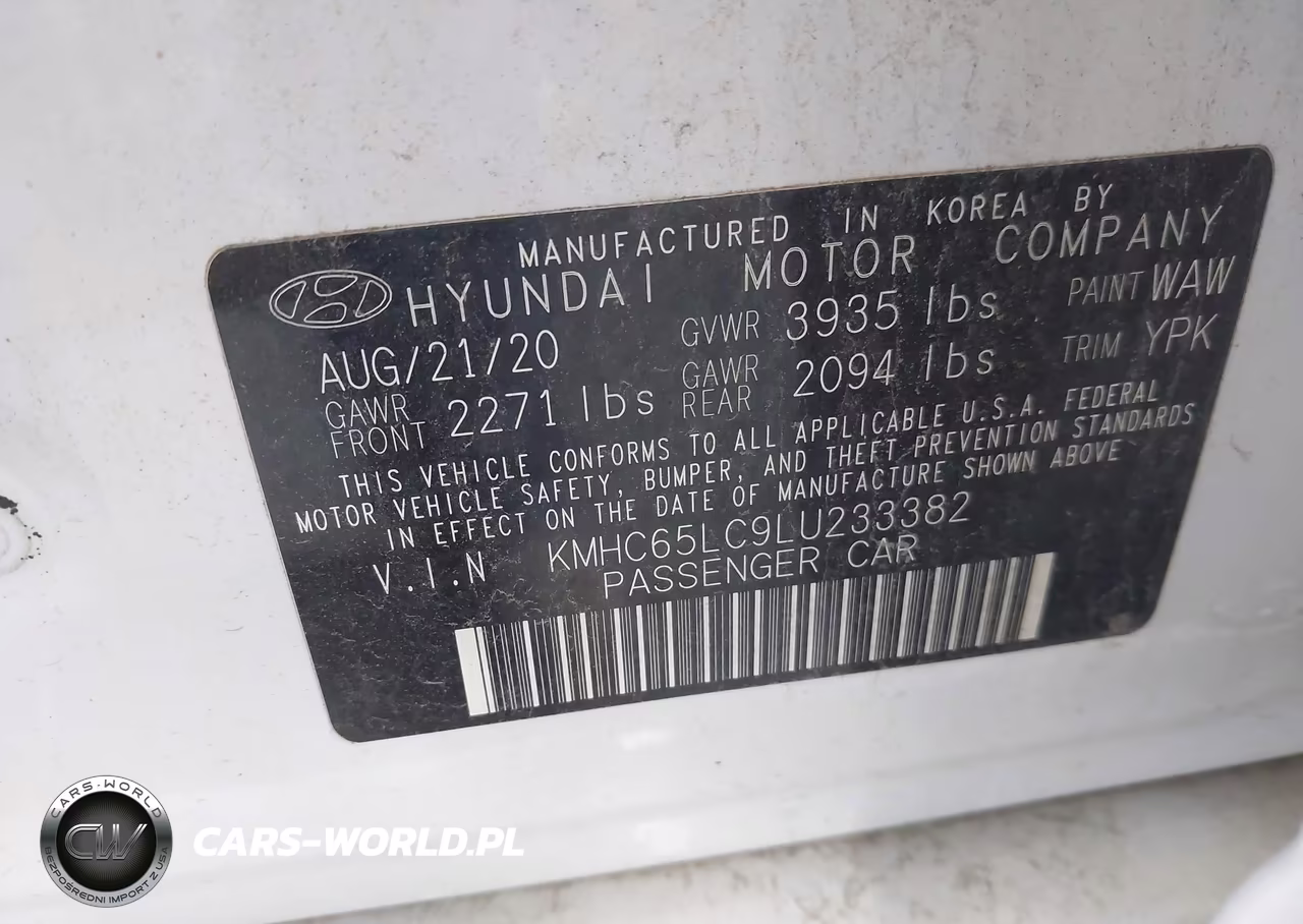 2020 Hyundai Ioniq Hybrid Blue VIN:KMHC65LC9LU233382 - 9