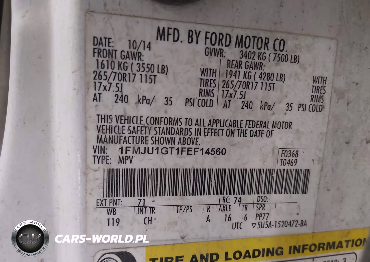 2015 Ford Expedition Xl VIN:1FMJU1GT1FEF14560 - 9